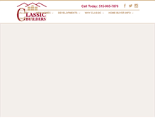 Tablet Screenshot of classicbuildersiowa.com